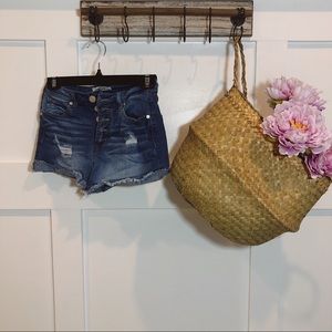 Refuge Distressed Denim Shorts